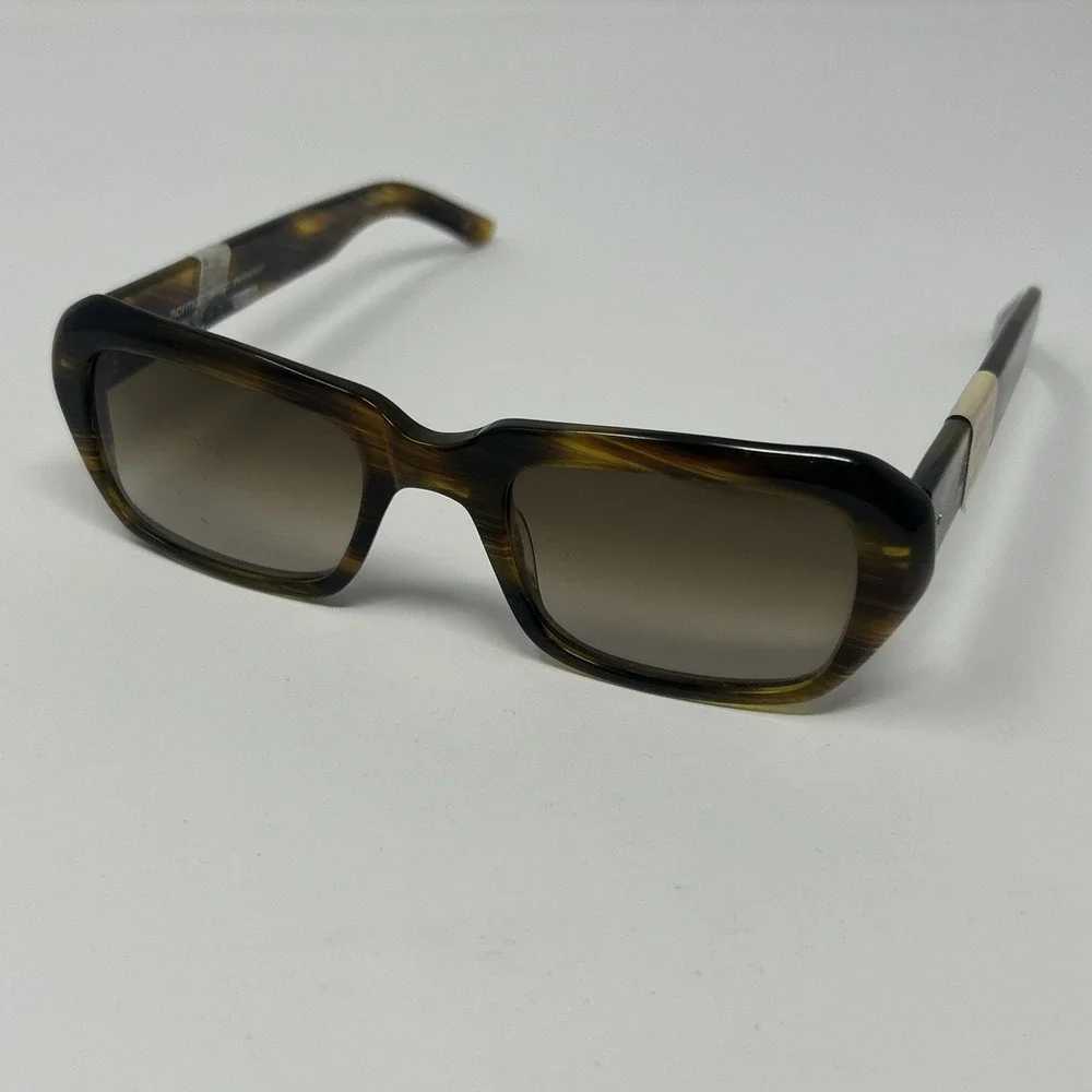 NWT Norman Childs VINTAGE 4 Sunglasses 48-21-140 GF Child Gray Fade Green Frames